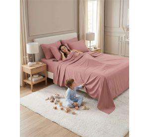 Juego Sabanas 2 Plazas Mas 2 Almohadas Con Relleno 6 Piezas B5