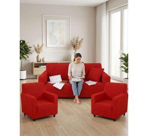 Juego de Fundas para Sillones 3+1+1 Diseño Hojas Elásticas y Lavables A5