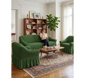 Juego de Fundas Cubre Sillon Turcas 3-1-1 con Textura de Burbuja m11