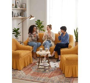 Juego de Fundas Cubre Sillon Turcas 3-1-1 con Textura de Burbuja m4
