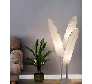 Lámpara Pie Decorativa Forma Hojas Funcional Hogar Jhn