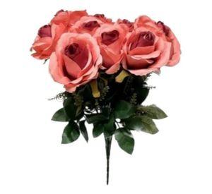 Ramo Floral Decorativo Artificial Rosas Apertura Jhn