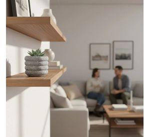 Set 2 Planta Artificial Decorativa Corazón Estilo Piedra Jhn