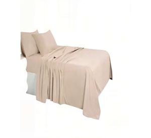 SET DE SABANA 200 HILOS 2 PLAZAS COLOR BEIGE