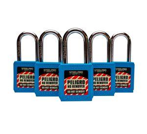 Kit De 5 Candados Mk Steelpro X10 Azul