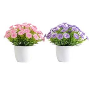 Set 2 Flores Artificiales Adorno Floral Silvestre Hogar Jhn