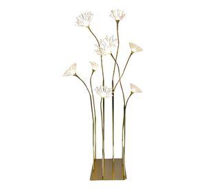 Lámpara Decorativa Pie Moderna Floral Iluminación Hogar Jhn