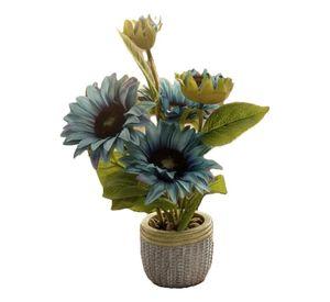Planta Artificial Decorativa Girasoles Acabado Artesanal Jhn