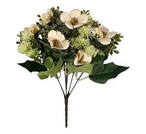Set 5 Flores Artificiales Ramo Decorativo Magnolia Cardo Jhn