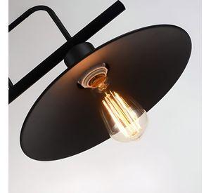 LÁMPARA COLGANTE Vintage Campanas Negras LED Triple cabezal