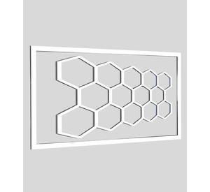 Lámpara Decorativa Panel Techo Diseño Geométrico 3D Jhn