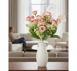 Set 3 Flores Artificiales Rosas Decorativa Ramo Belleza Jhn