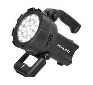 Linterna Foco Recargable 19LED Alto Brillo Negro Philco