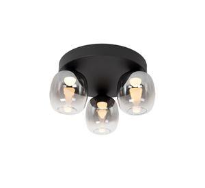 LAMPARA DE TECHO TAMINO NEGRO 3 LUCES LED 3000K