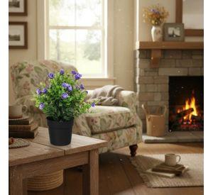 Set 2 Planta Artificial Mini Arbusto Rosas Silvestres Jhn