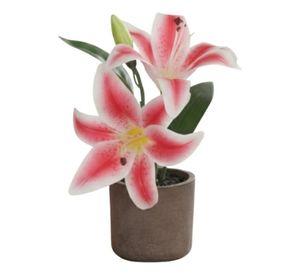 Set 2 Planta Artificial Decorativa Lirios Adorno Hogar Jhn