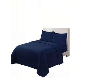 SABANA PREMIUM POLAR PLAZA Y MEDIA COLOR AZUL OSCURO