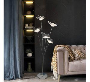 Lámpara Pie Mariposas Decorativa Iluminación LED Hogar Jhn