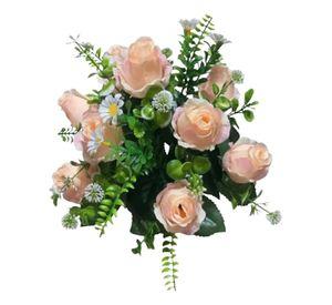 Set 2 Ramo Floral Artificial Ornamental Rosas Adorno Jhn