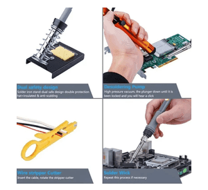 Tester Y Cautín Soldador Con Accesorios