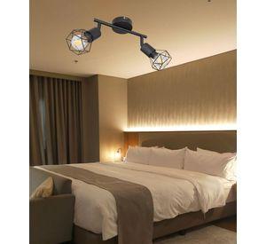 Lámpara Techo Decorativa 2 Focos Orientables Pared Jhn