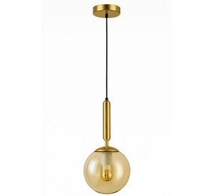 Lámpara Odele Individual Dorada – Diseño Elegante en Metal y Vidrio