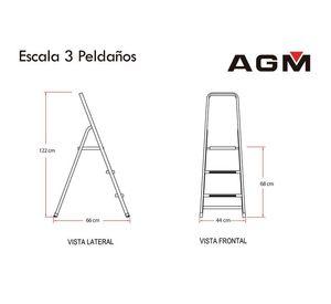 Escalera 3 peldaños práctica y segura