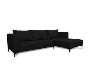 Seccional Suria Chenille Tipo Lino Negro