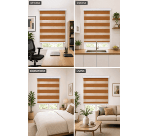 Cortina Roller Duo 060x240 Madera