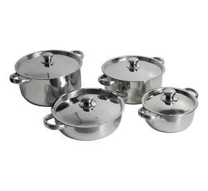 Juego Batería 8 Piezas Olla Cocina Acero inoxidable