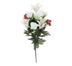 Ramo Floral Artificial Lirios Capullos Silvestres Adorno Jhn