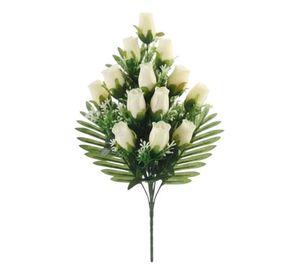 Set 2 Flores Artificiales Ramo Capullos Floral Follaje Jhn