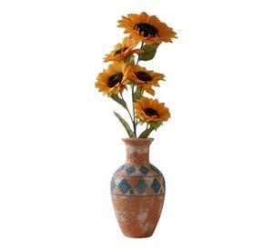 Flores Artificiales Ramo Decorativo Girasoles Adorno Jhn