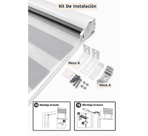 Cortina Roller Duo 150x140 Gris