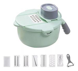 Cortador Picador Rallador Verduras Frutas Giratorio 9 en 1