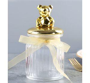 Set 2 Tarro Decorativo Recipiente Organizador Tapa Jhn