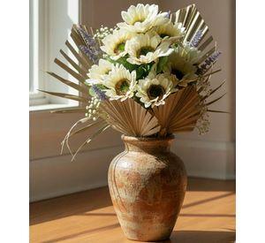 Set 2 Flores Artificiales Ramo Decorativo Margarita Jhn
