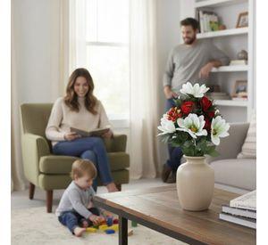 Ramo Floral Artificial Frutos Silvestres Decorativo Jhn
