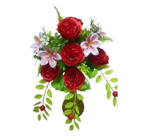 Set 2 Flores Artificiales Adorno Rosas Lirios Silvestres Jhn