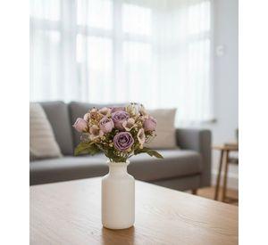 Set 4 Flores Artificiales Silvestres Ramo Rosas Vintage Jhn