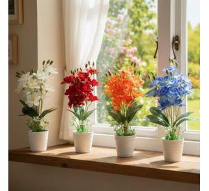 Set 2 Planta Artificial Arreglo Floral Decorativo Hogar Jhn