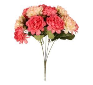 Set 5 Flores Decorativas Artificiales Ramo Claveles Jhn
