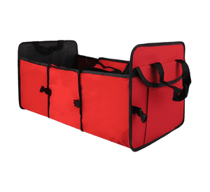 Bolso Organizador Cooler Plegable Maletero Auto Rojo