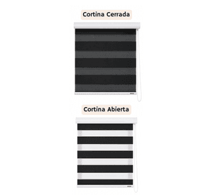 Cortina Roller Duo 075x160 Negro