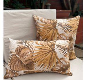 Cojin Decorativo Diseño Monstera Otoño 50x30 Relleno