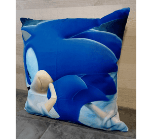 Cojín Felpa 45x45 cm De Erizo Azul Extra Suave