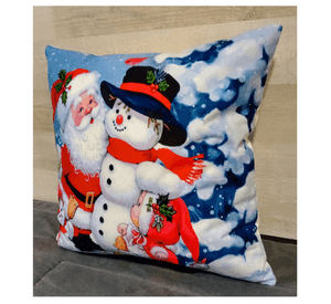 Cojín Felpa 45x45 cm De Navidad Papa Noel Pascua Extra Suave