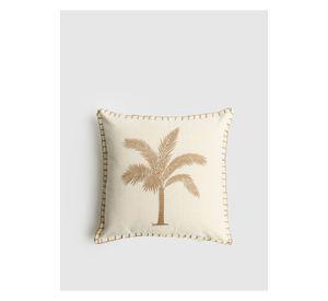 Cojín Funda Lavable Palmera 45 x 45 cm Camel