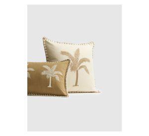 Cojín Funda Lavable Palmera 45 x 45 cm Camel