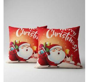Set De 2 Cojines 45x45cm Navidad - Viejo Pascuero